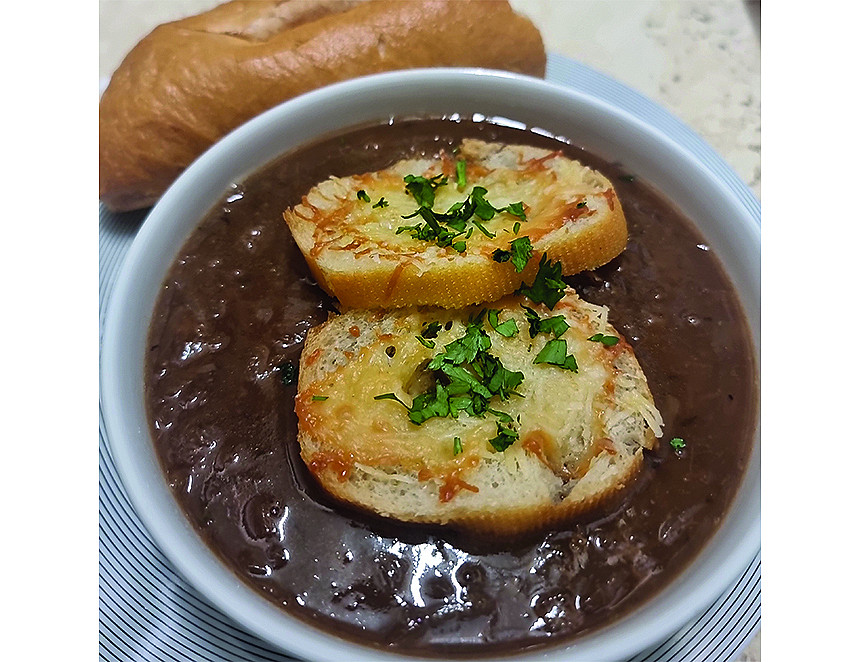 Nut Brown Ale and onion soup