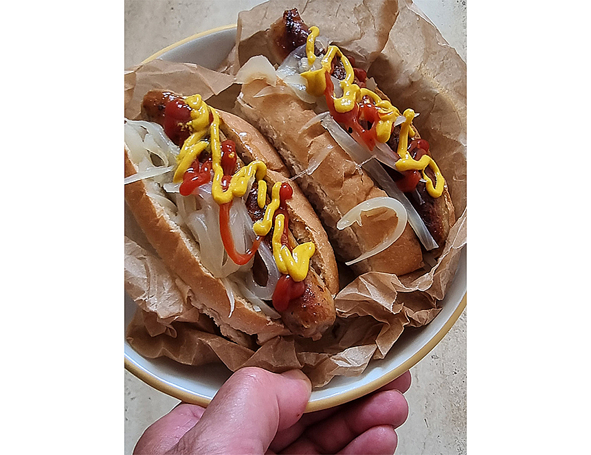 Beer brats with Salcombe Pilsner